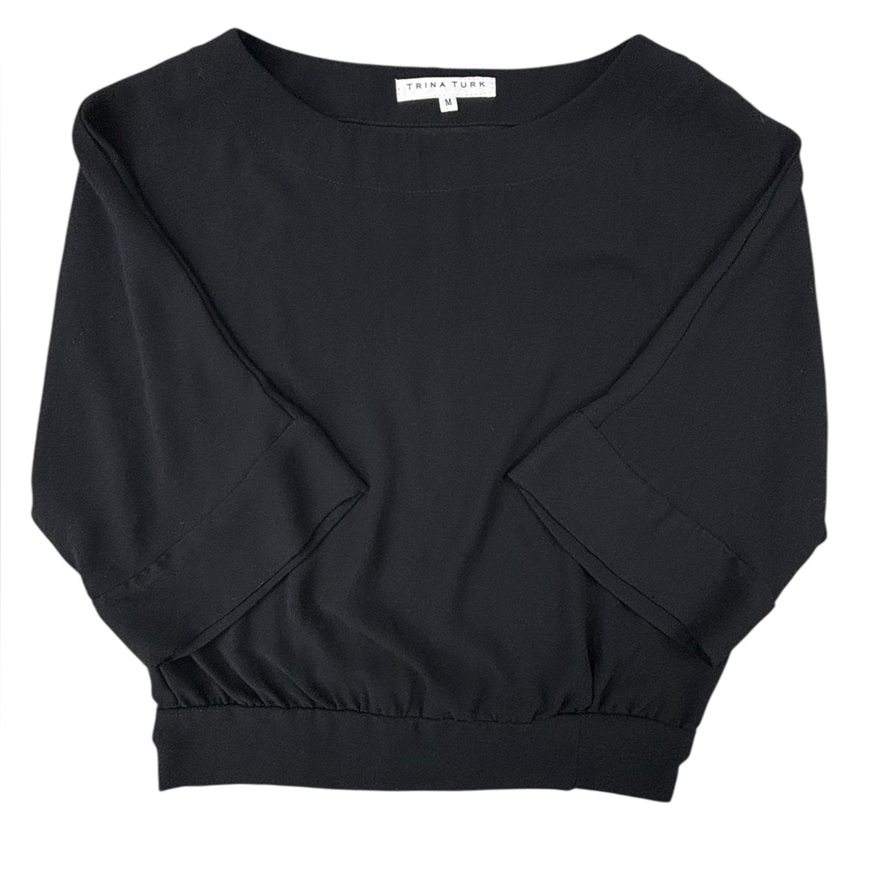 Trina Turk | Ursa 2 Boat Neck Long Blouson Sleeve Top | Medium